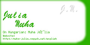 julia muha business card